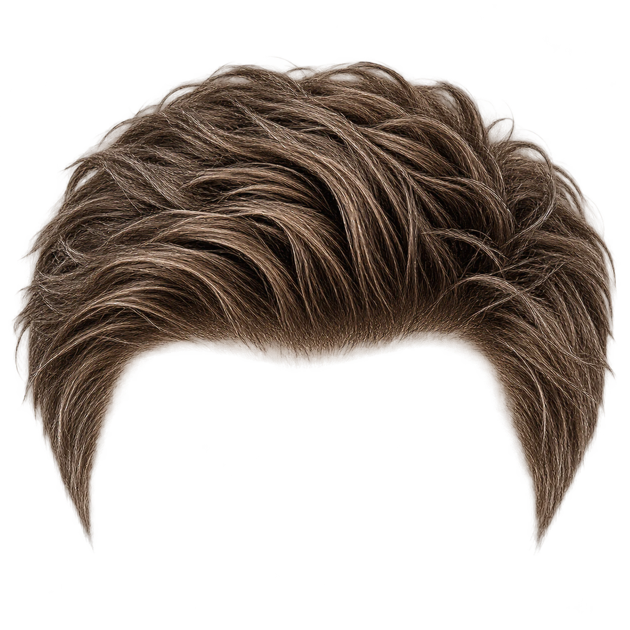 Full hair view showing two-tone colour blend